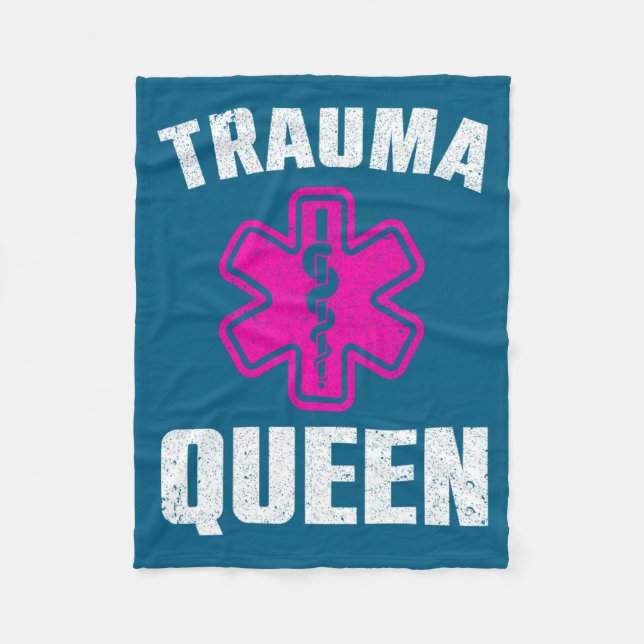 Manta Polar Funny Trauma Queen Art For Paramedic Women Emt Lov (Anverso)