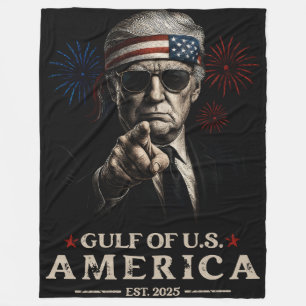 Manta Polar Funny Trump Golfo De Estados Unidos 2025 4 De Juli