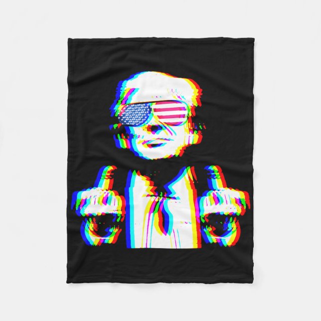 Manta Polar Funny Trump Psychedelic Edm Trippy Vaporwave Techn (Anverso)