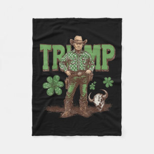 Manta Polar Funny Trump St Pattys, un niño de la raza occident