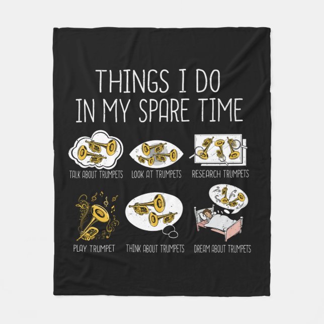 Manta Polar Funny Trumpet Player regalo Jazz Music Men Trumpet (Anverso)