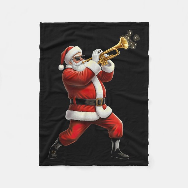 Manta Polar Funny Trumpet Santa Christmas Graphic Player Trump (Anverso)