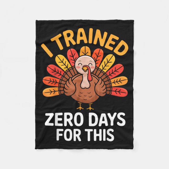 Manta Polar Funny Turkey Saying Thanksgiving Trot I Trained Ze (Anverso)