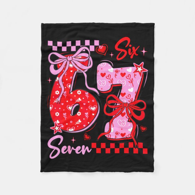 Manta Polar Funny Valentine’s Day 67 Meme 6 7 Valentine Bow He (Anverso)