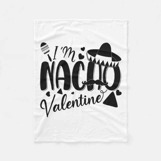 Manta Polar Funny Valentines Day Funny Nacho Valentine Girl Bo (Anverso)