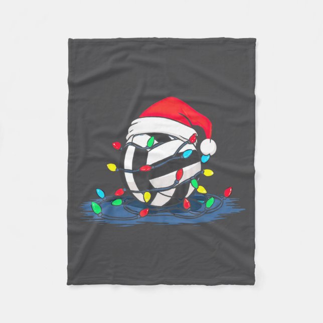Manta Polar Funny Volleyball Christmas Graphics Lights Lover P (Anverso)