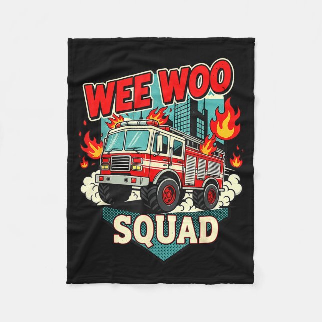 Manta Polar Funny Wee Woo Squad Fire Department Firefighter Fi (Anverso)