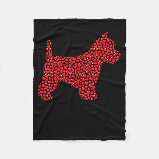 Manta Polar Funny Westie Dog Lover Hearts Love Westie Valentin (Anverso)