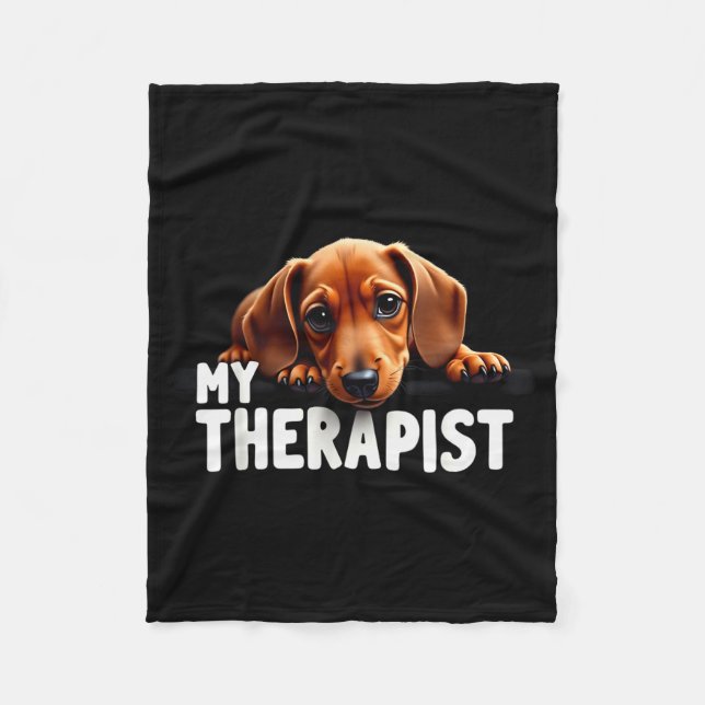 Manta Polar Funny Wiener Puppy My Therast Dachshund Dog  (Anverso)