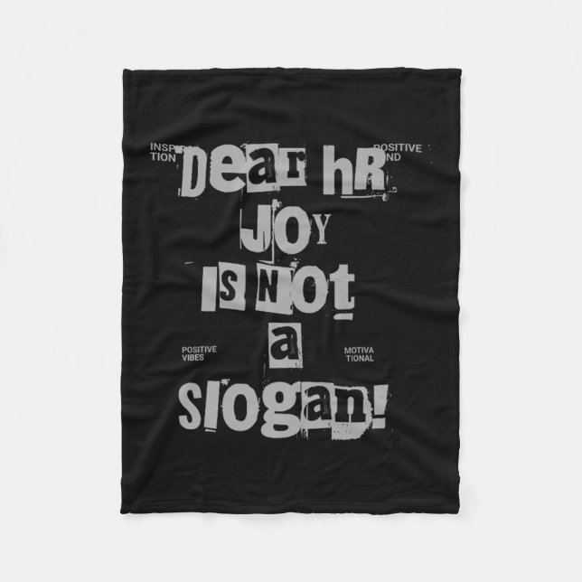 Manta Polar Funny Work Tee Dear Hr, Joy Is Not A Slogan Premiu (Anverso)