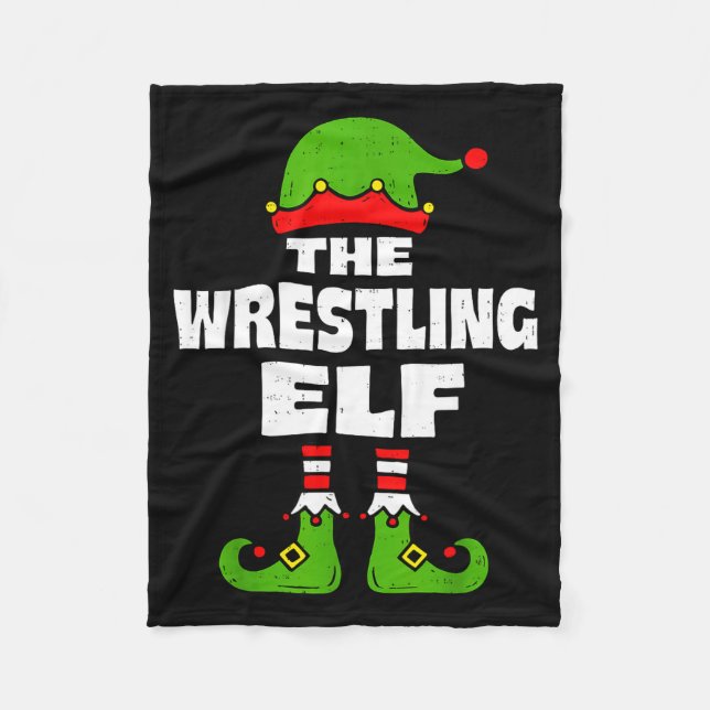 Manta Polar Funny Wrestling Elf Christmas Wrestler Mens Womens (Anverso)