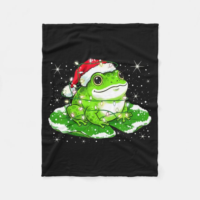 Manta Polar Funny Xmas Lights Frog Cute Toad Frogs Women Men K (Anverso)