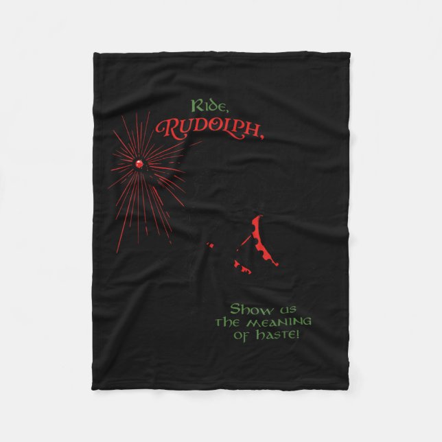 Manta Polar Funny Xmas Wizard Ride Rudolph Show Us The Meaning (Anverso)