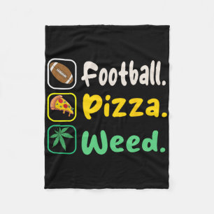 Manta Polar Funy Tee Football Pizza Weed Para Los Amantes De H