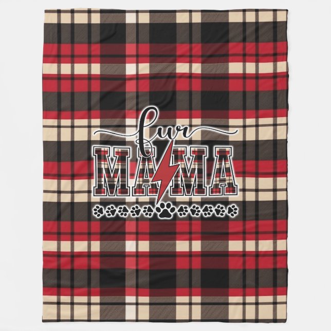Manta Polar Fur Mama Plaid (Anverso)