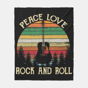 Manta Polar Furgoneta Hippie Vintage Autobús De Flores Paz Amo
