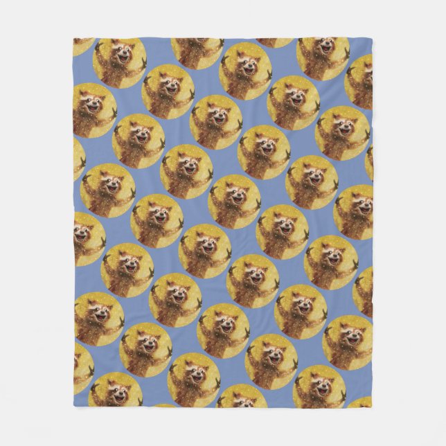 Manta Polar Furiosamente feliz de snuggled con (Anverso)