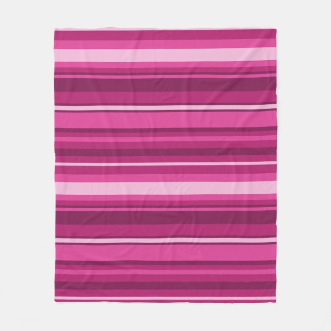 Manta Polar Fuschia stripes (Anverso)