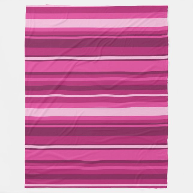 Manta Polar Fuschia stripes (Anverso)