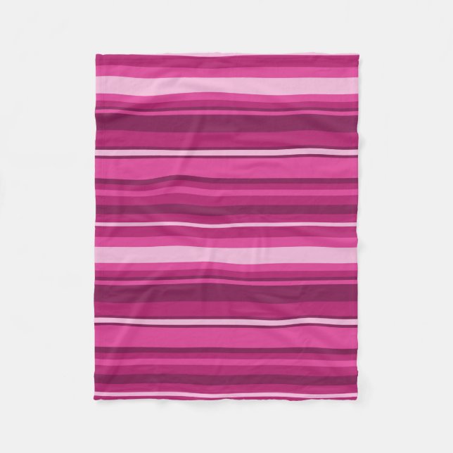 Manta Polar Fuschia stripes (Anverso)