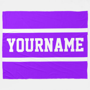 Manta Polar FuSporty Brillo Purpura Texto Atlético Blanco Raya