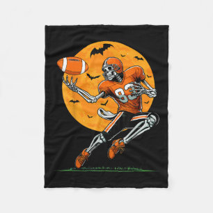 Manta Polar Fútbol Americano Esqueleto Niños Halloween Fútbol