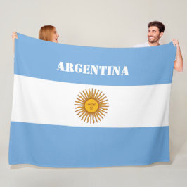 Manta Polar Fútbol argentino con bandera argentina