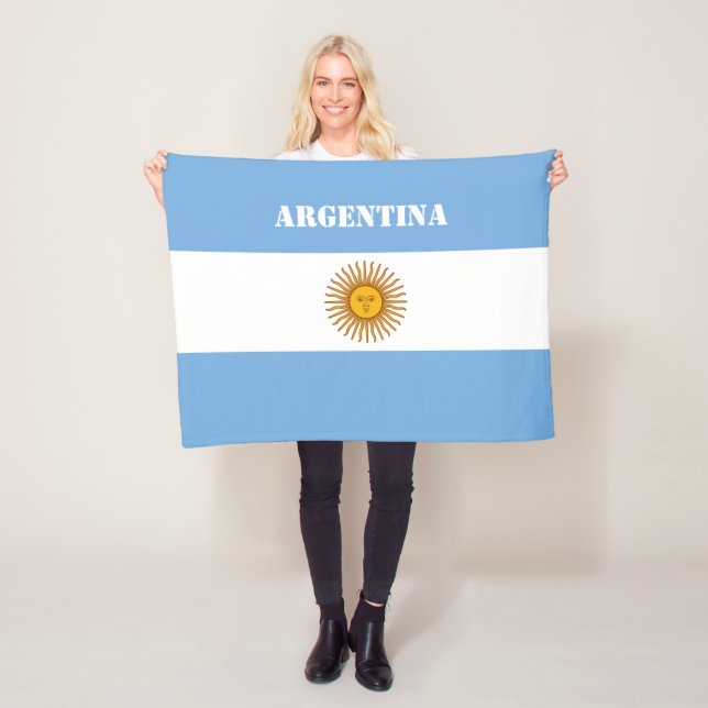 Manta Polar Fútbol argentino con bandera argentina (In situ)