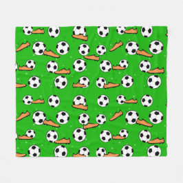 Manta Polar Fútbol - Balones y Botas Patrón sin Costuras