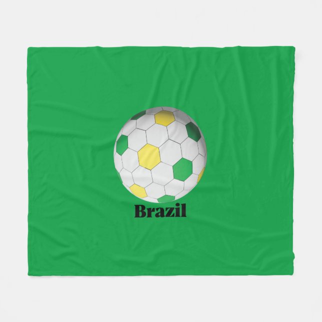 Manta Polar Fútbol Brasil (Frente (Horizontal))