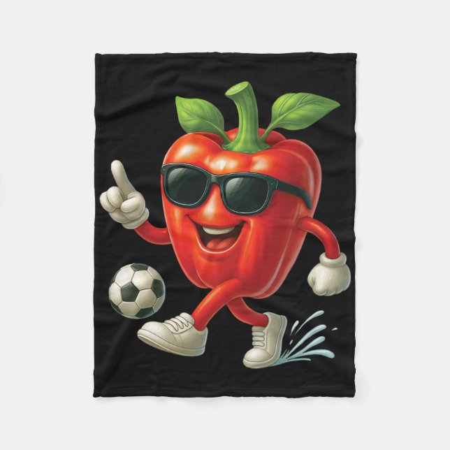 Manta Polar Fútbol de Pimiento Morrón (Anverso)