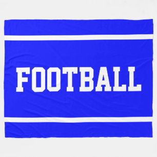 Manta Polar FÚTBOL Diversión Azul Brillante Deportivo Texto Bl