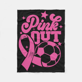 Manta Polar Fútbol Kick For A Cure Rosa De Cáncer De Mama