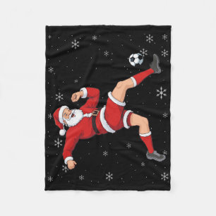 Manta Polar Fútbol Navidad Santa Bicicleta Patada Navidad Chic