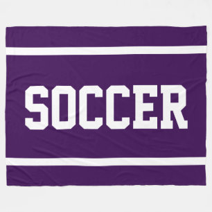 Manta Polar FÚTBOL Negrita Profundo Morado Deportivo Blanco Ra