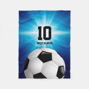 Manta Polar Fútbol personalizable Mejor jugador de fútbol