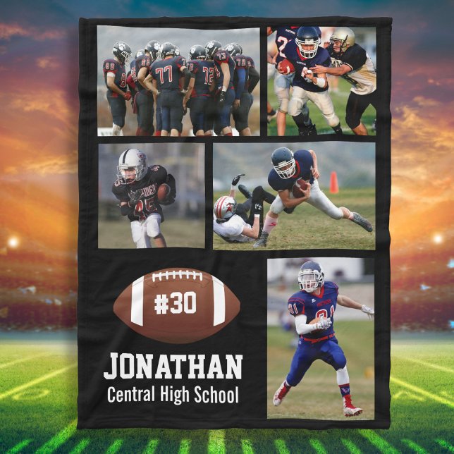 Manta Polar Fútbol personalizado 5 nombre de Collage de fotos  (Subido por el creador)