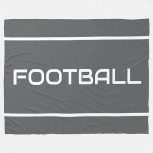Manta Polar FÚTBOL Tiras blancas de texto en gris profesional
