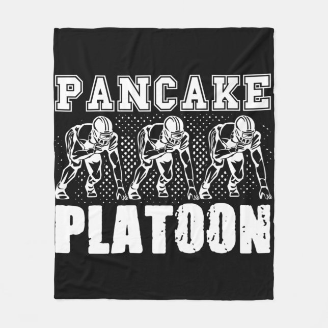 Manta Polar Futbolista Americano De Lineman Pancake Platoon (Anverso)