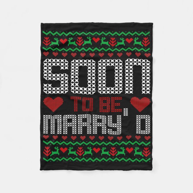Manta Polar Futura Novia De Navidad Casada Con Merry'd (Anverso)