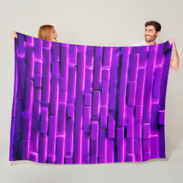 Manta Polar Futurista diseño de pared de ladrillo neón