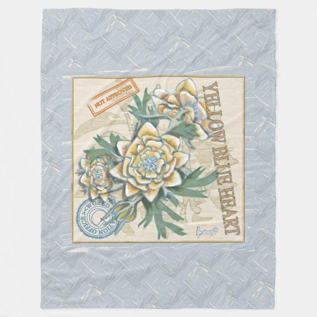 Manta Polar G Creación Oficina de la flor amarilla (Anverso)