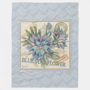 Manta Polar G Creación Oficina Flor azul