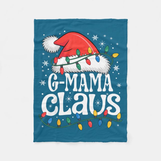 Manta Polar G-mama Claus Funny Xmas Christmas Grandma Holiday  (Anverso)