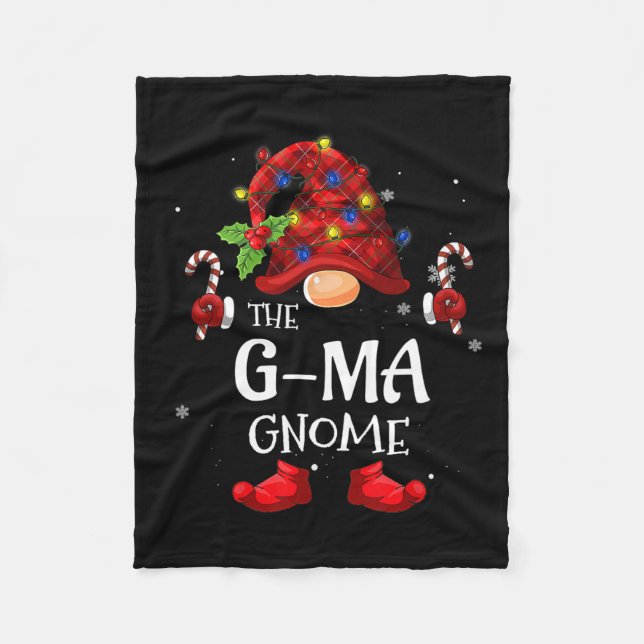 Manta Polar G-mamáes Gnome Pjs Navidades Coincidentes Para Fam (Anverso)