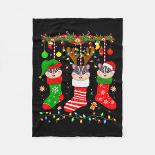 Manta Polar Gafas de azúcar en navidades calcetines luces plan