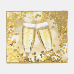 Manta Polar Gafas de champaña de celebración