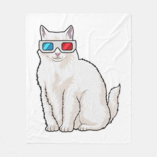 Manta Polar Gafas de gato