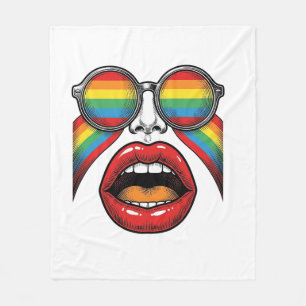 Manta Polar Gafas de sol arcoíris retro diseño vectorial de la