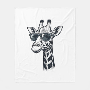 Manta Polar Gafas de sol de jirafa geniales Camiseta con graba
